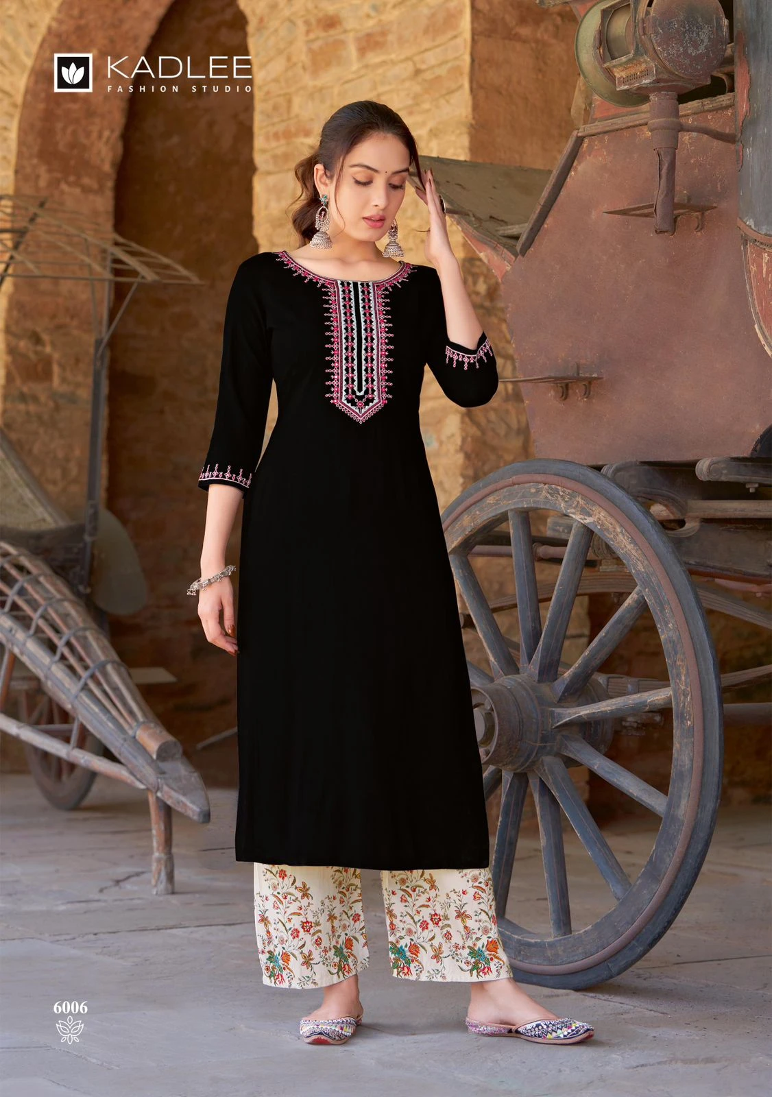 Kadlee Kaveri Heavy Rayon Wholesale Kurti with Pant Catalog — Wholesale Kurtis, Kadlee Fashion Studio wholesale from Surat — Photo 3